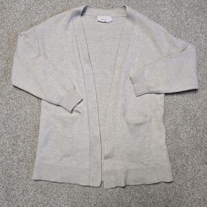 Wilfred Womens Merino Wool Open Cardigan 3/4‎ Sleeve Sweater Cream Sz XS Warm